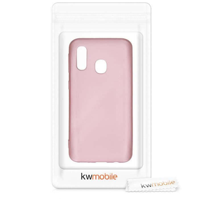 Coque - kwmobile - Samsung Galaxy A40 - Silicone or rose métallisé - Protection contre saleté - Souple