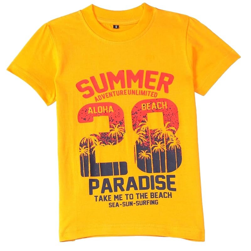 T2F Boy' Cotton Printed Regular Fit TShirt (Pack 0f )