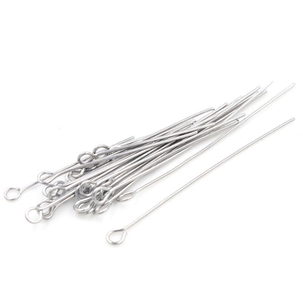 200Pcs/set Useful Metal Eye Pins Mini 35-70mm Beading Needles DIY Craft Head Pins Bracelet Jewelry Making