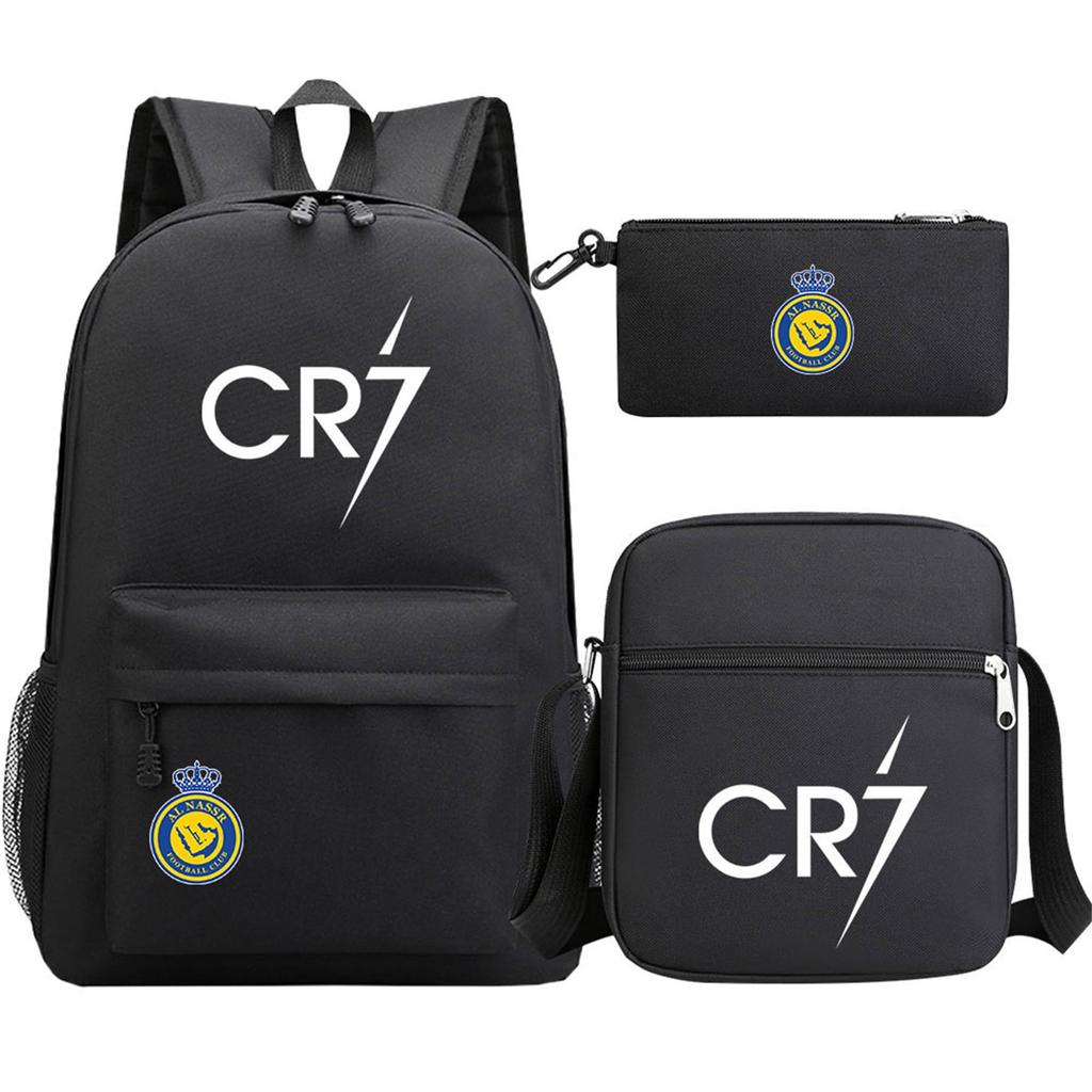 Youth Fashion Backpack Shoulder Bag Pencil Case Children'S Student School Bag 3-Piece Set