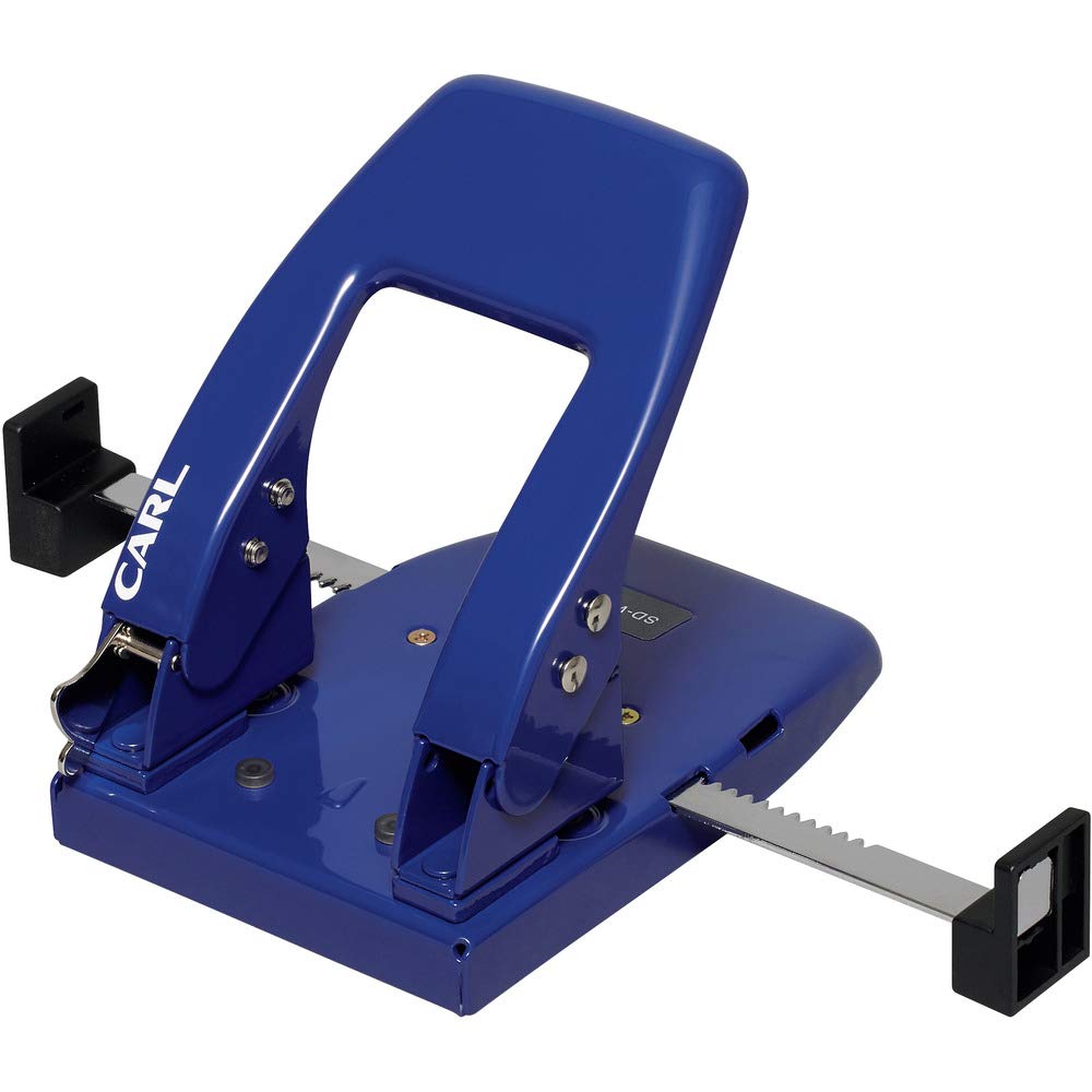 

Carl Office Equipment 2-Hole Hole Punch, 50 Sheets, Double Gauge, Blue, SD-W50-B