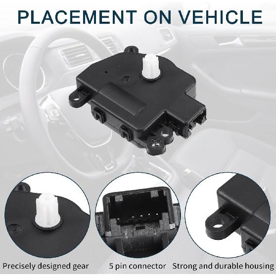 HVAC Heater Blend Air Door Control Actuator Replacement for Ford C-Max Durable No.8L8Z19E616C | Air Door Actuator 2 Pcs for Lincoln Mark