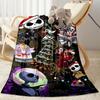 Christmas Nightmare Blanket Comfortable Suitable for Chair Couch Office Chair for All Seasons Modern Style Gift for Travel Home Birthdays