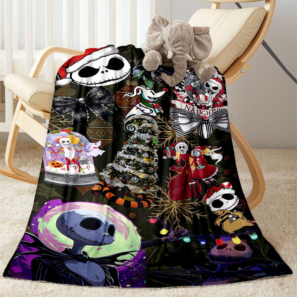 Christmas Nightmare Blanket Comfortable Suitable for Chair Couch Office Chair for All Seasons Modern Style Gift for Travel Home Birthdays