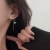 1 Pairs Drop Ear Line Long Hanging Earrings for Women Silver Color Paper Crane Piercing Threader Earing Ear Accessories Jewelry