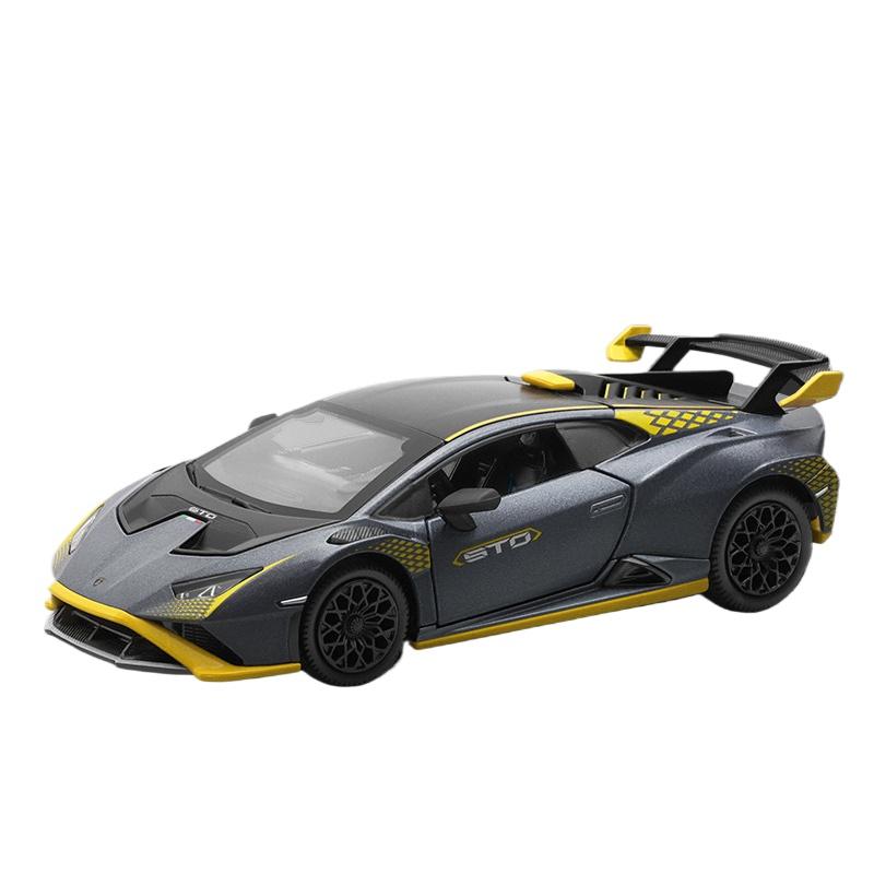 

1/32 Lamborghini Huracan STO Supercar Alloy Diecasts & Toy Vehicles Metal Toy Car Model Sound and Light Collection Kids Toy серый