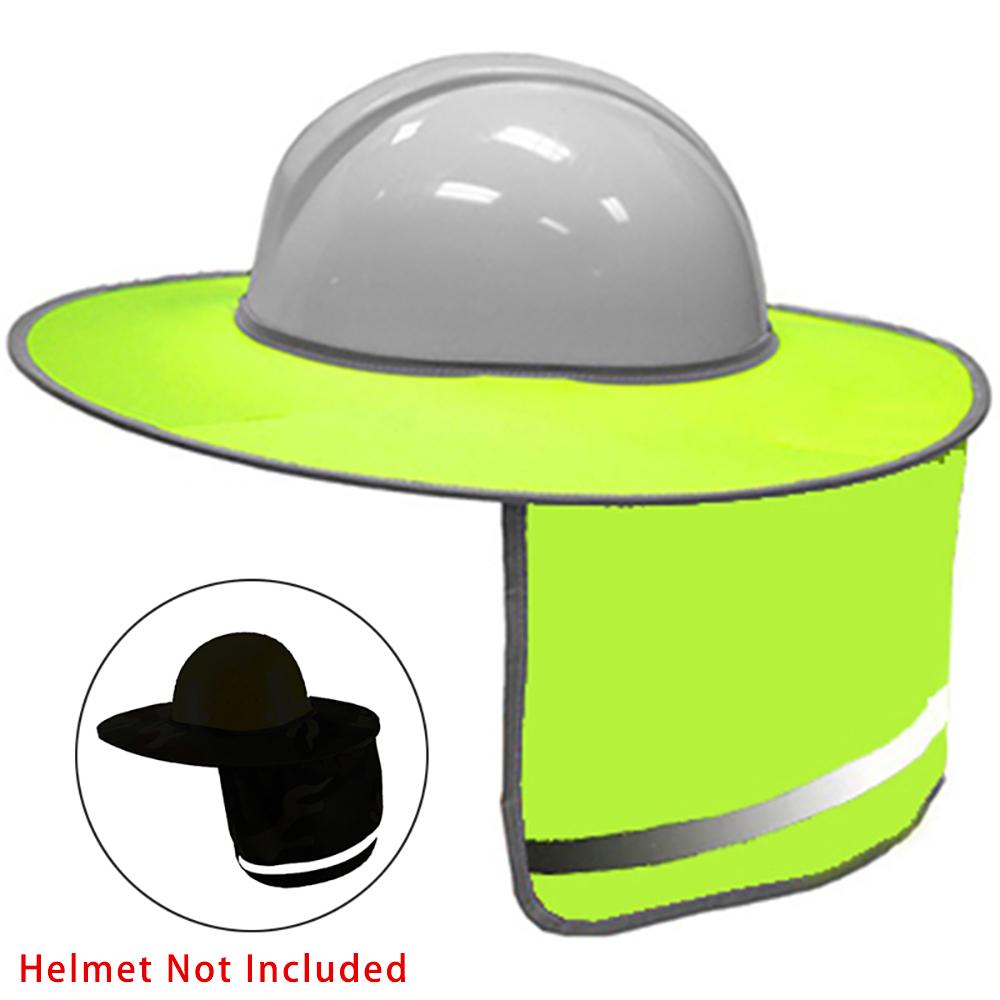 Outdoor Safety Hat Neck Shield Cover Sun Shade High Visibility Reflective Strip Workplace Safety Supplies For Construction Site
