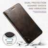 iPhone 16 Pro Max & Samsung S25 Ultra Leather Flip Case with Card Slot and Magnetic Closure