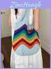 Knit Tote Bag For Women With Large Capacity And Hollow Design For Daily Use