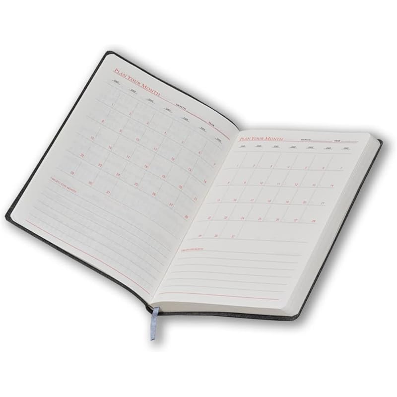 

Coi Grey A5 Daily Undated Faux Leather Unique And Stylish Conference Planner And Organiser Diary For Man And Woman 5