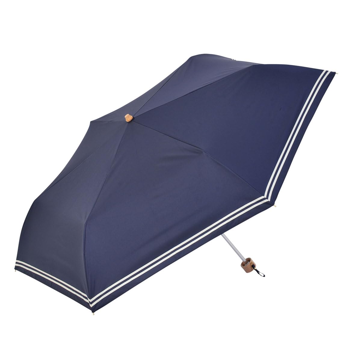 Nifty Colors Folding Sailor Border Mini 55cm 2444NV Umbrella, Light-Blocking