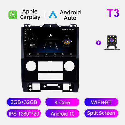 Car Radio Android Auto Carplay For Ford Escape 2007-2012 Multimedia Player Head Unit Stereo GPS Navigation BT WIFI 2+32GB