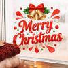 Classic Christmas Glass Window Sticker Bells Bow Holly Self Adhesive Living Room Balcony Decor