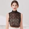 New Instantly Beautiful Girl Petal Lace Fake Collar Playful and Cute Pure Cotton Collared Shirt Ties