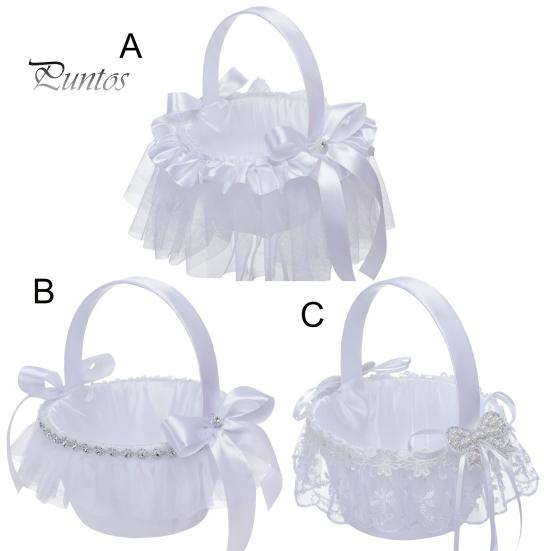 Innovative Portable Exquisite Workmanship Hand Flower Basket Feather Design Wedding Bridesmaid Flower Basket Scene Layout Prop