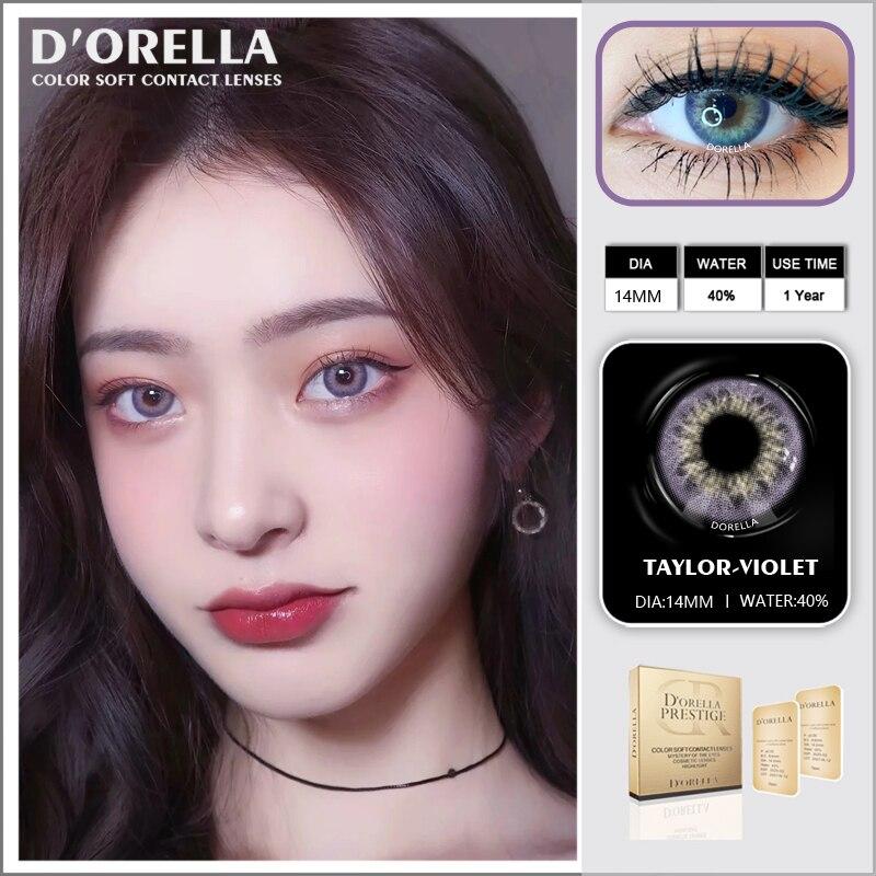 D'ORELLA 1 Paar (2 Stück) 2021 NEUE ANKUNFT TAYLOR-Serie farbige Kontaktlinsen für Augen, kosmetische Kontaktlinsen-Augenfarbe