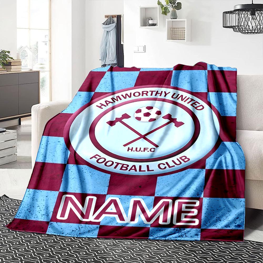 Custom Name Bayern Munich Crest Blanket for Couch & Bed, Plush Cozy Fuzzy Blanket Super Soft & Warm Blankets for Fall and Winter. 0908224