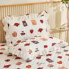 Korea Lace Bedspread King Size 200x220 Cotton Print Dust Ruffles Bed Cover Double Quilted Fitted Sheet with 2 Pillow Shams