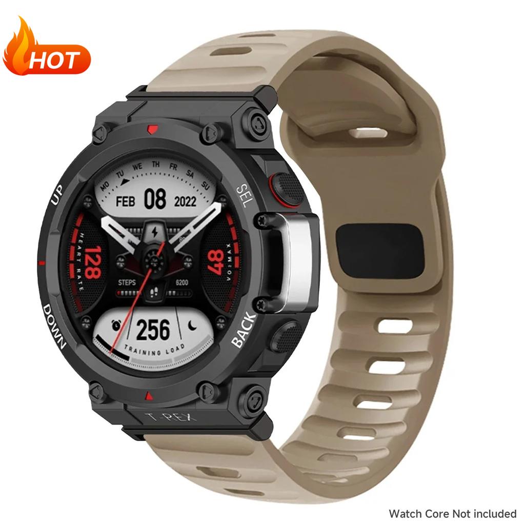 Silicone Strap For Huami Amazfit T-Rex 3/2 Bracelet Loop Wristband For Amazfit T-Rex/pro Correa Belt Replaceable Sport Band