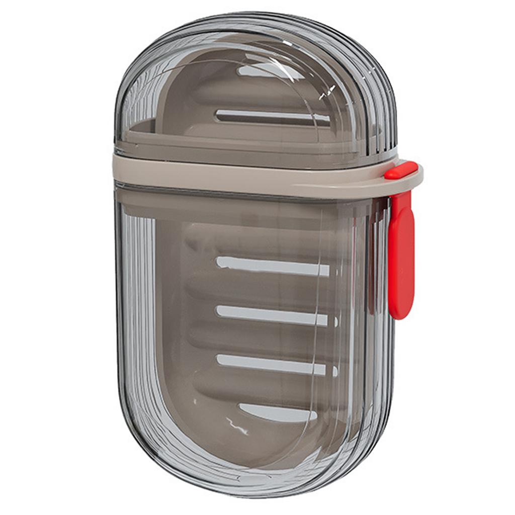 Soap Box Travel Portable Mini Soap Container Sealed Drainable Soap Box with Lid for Traveling