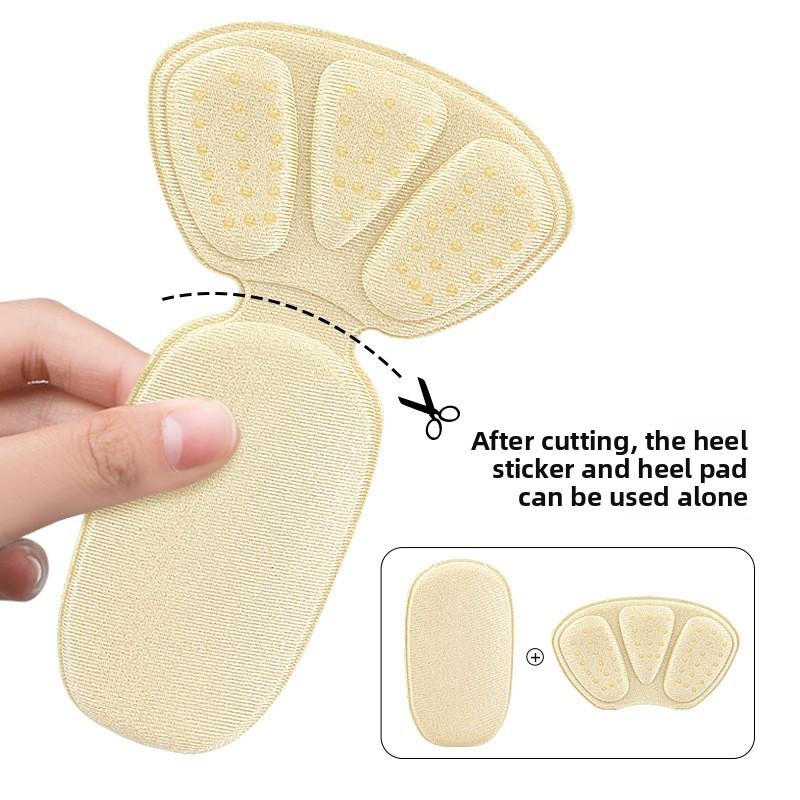 2-in-1 heel sticker, high heels thickened, anti-wear and anti-wear, no heel adjustment, half-size pad dispensing glue, anti-skid heel sticker