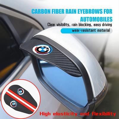 SHEJ3 2pcs Car Rear Side Mirror Rain Board Eyebrow Guard Sun Visor For E36 E39 E87 E60 E46 E53 E90 F10 F20 F25 F30 X3 X5