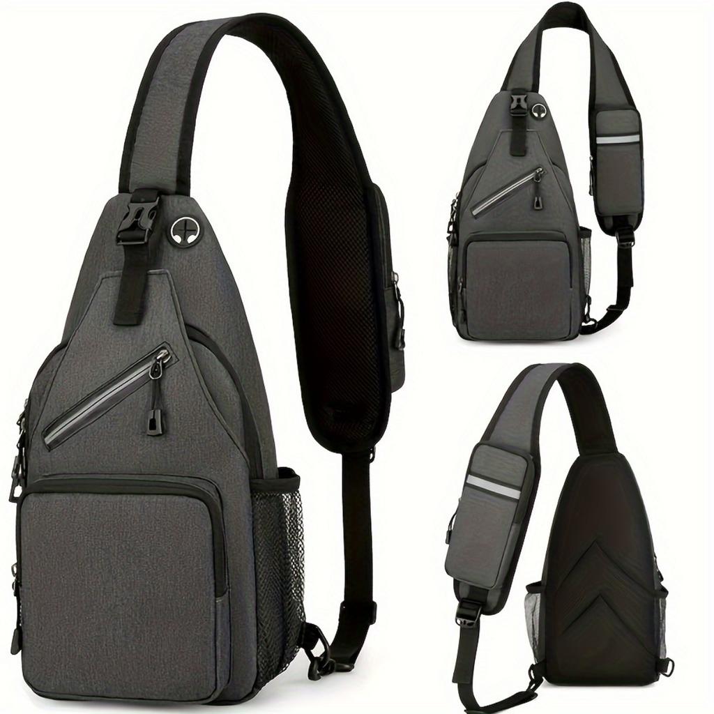 Unisex crossbody taška s velkou kapacitou - Nastavitelný ramenní popruh, Design s více kapsami, Vhodná pro cestování v přírodě, Sport a dojíždění Cestovní tašky