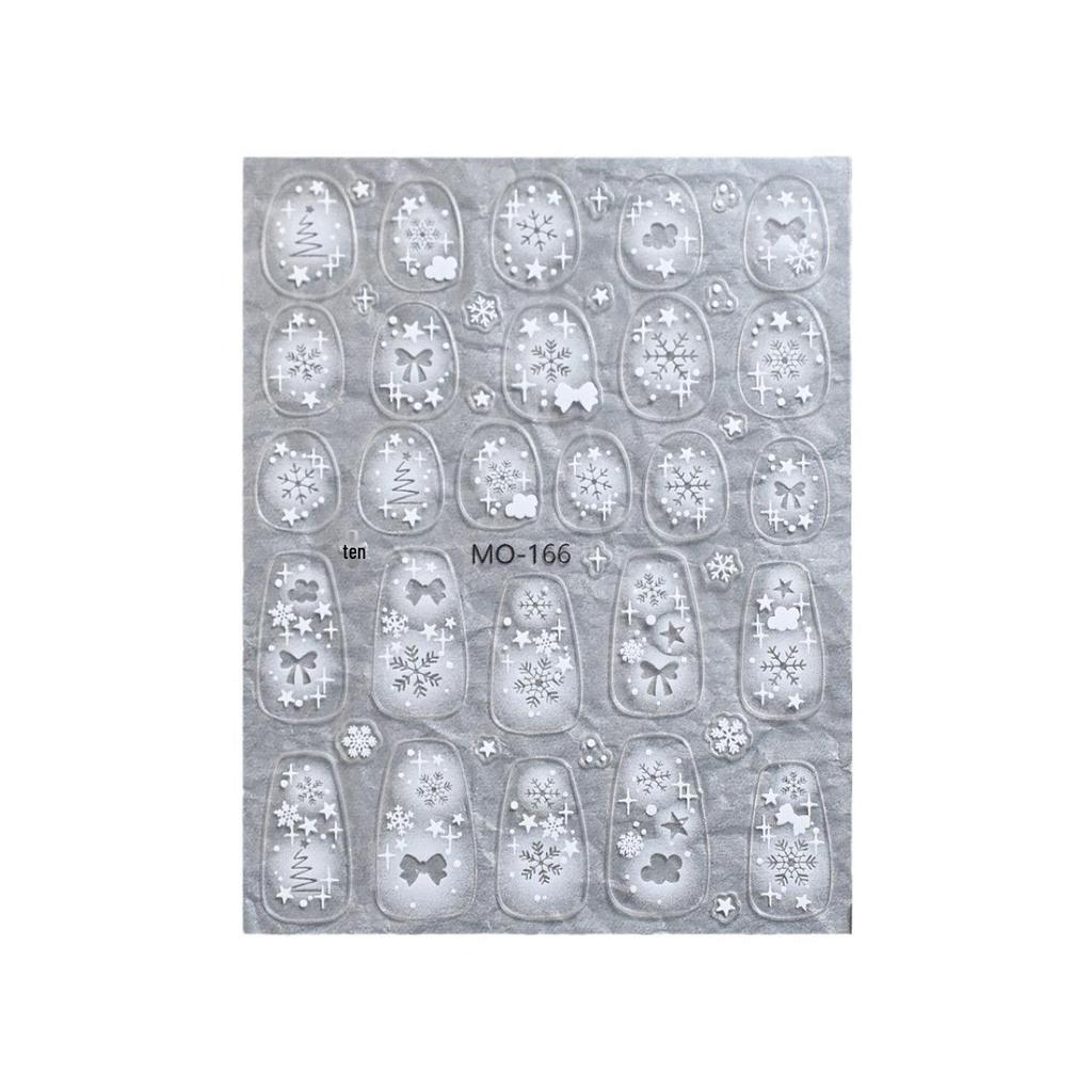 Japanese Airbrush Snowflake Nail Art Hollow Stickers
