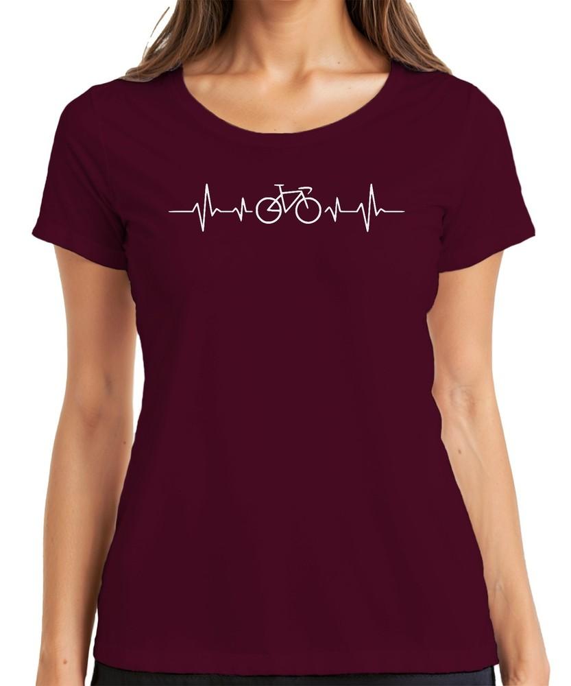 Bicycle Heartbeat Ecg Bicycle Love Pulse Cyclist Road Bike Biker Unisexs Tshirt