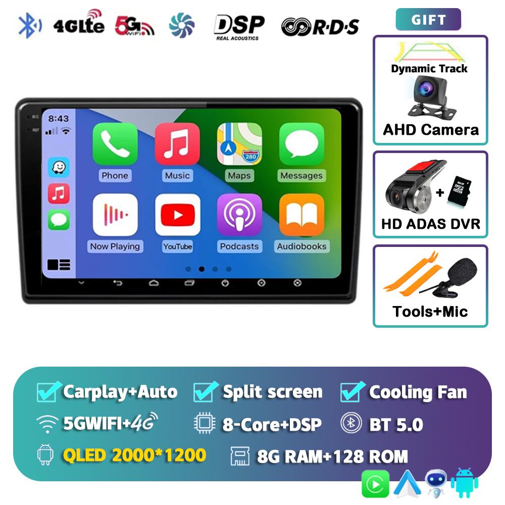 Android 14 Carplay Auto Car Radio For Hyundai H1 2007 - 2015 Multimedia Player Navigation GPS 2Din 4G+Wifi Stereo Head Unit DVD