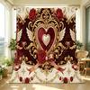 Luxury Court-Style Flannel Fleece Blanket Rose & Heart Pattern, Machine Washable, Soft Warm Throw for Home, Office Nap, Perfect Valentine's Gift