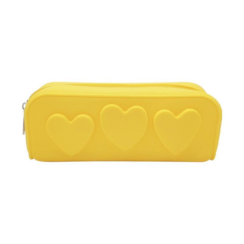 Love-themed Silicone Pen Case  Beauty Storage Bag Stationery Box  Outdoor Leisure & Travel Storage Bag