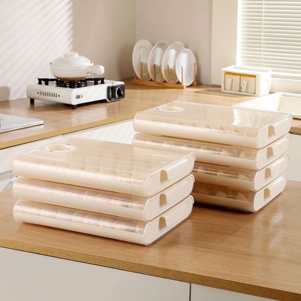 Fresh-Keeping Dumpling Storage Box Stackable Sealed Preservation Box Refrigerator