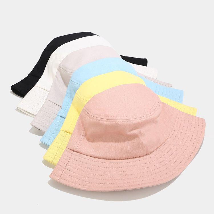 New Product Fashion Unisex Reversible Cotton Sunshade Large Brim Bucket Hat Custom Reversible