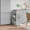 Cabinet with Casters Concrete Grey 60 X 22 X 79 Cm Engineered Wood