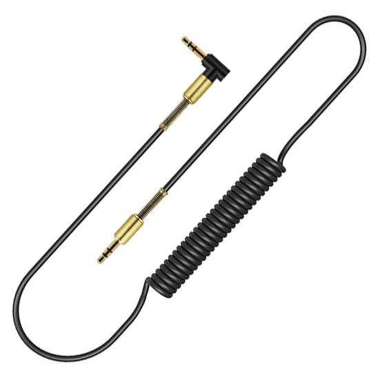 3.5mm Male AUX Straight Spring Cable Audio Adapter Cord for Car Speaker Phone