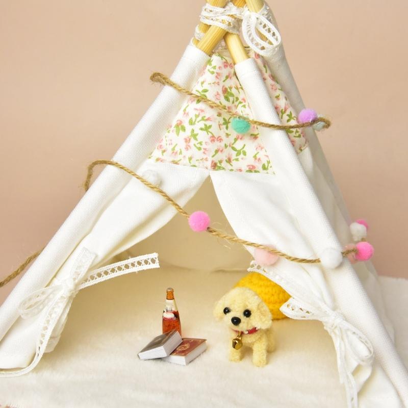 1/12 Doll House Minature Tent Easy Assembly Design Safe Cotton Polyester Playtent For Children Pretend Play Activity