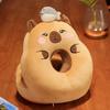 New Plush Capybara Sleeping Pillow Cartoon Capibara Cushion for Office Chair Waist Backrest Sofa Home Decor Gifts