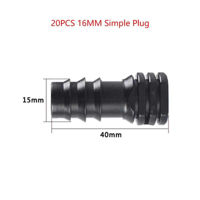 20Pcs Hose Repair Extension Drip Irrigation 16mm 20mm Tubing Easy Connectors Garden Watering Accessories for Plants A5