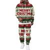 Men's Casual Sweatshirt Set for Fall Winter with Patterned Design, Comfortable Everyday Wear