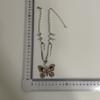 Rhinestone Vintage Metal Necklace Tassel Women's Choker Retro Butterfly Pearl Necklace  Girls
