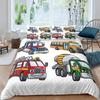Construction Tractor Truck King Queen Duvet Cover Excavators Crane Bedding Set Vehicle Quilt Cover Polyester Comforter Cover