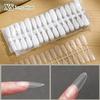 300 Pcs/Bag Fake Nail Tips Matte Coverage Transparent False Nails Tips Gel Nails Extension Diy Practice Nail Tool