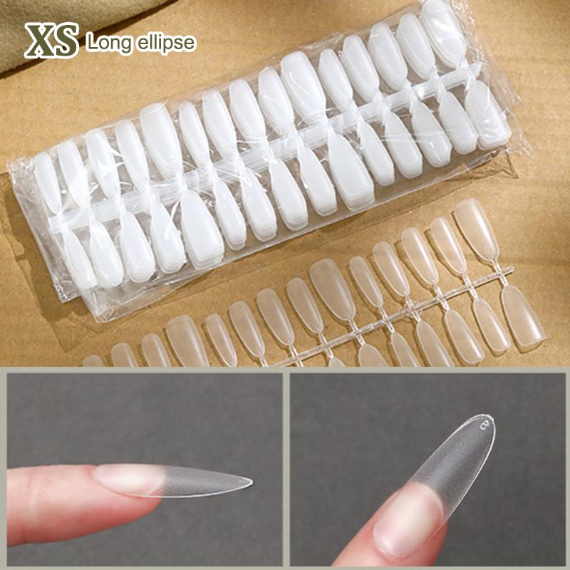 300 Pcs/Bag Fake Nail Tips Matte Coverage Transparent False Nails Tips Gel Nails Extension Diy Practice Nail Tool