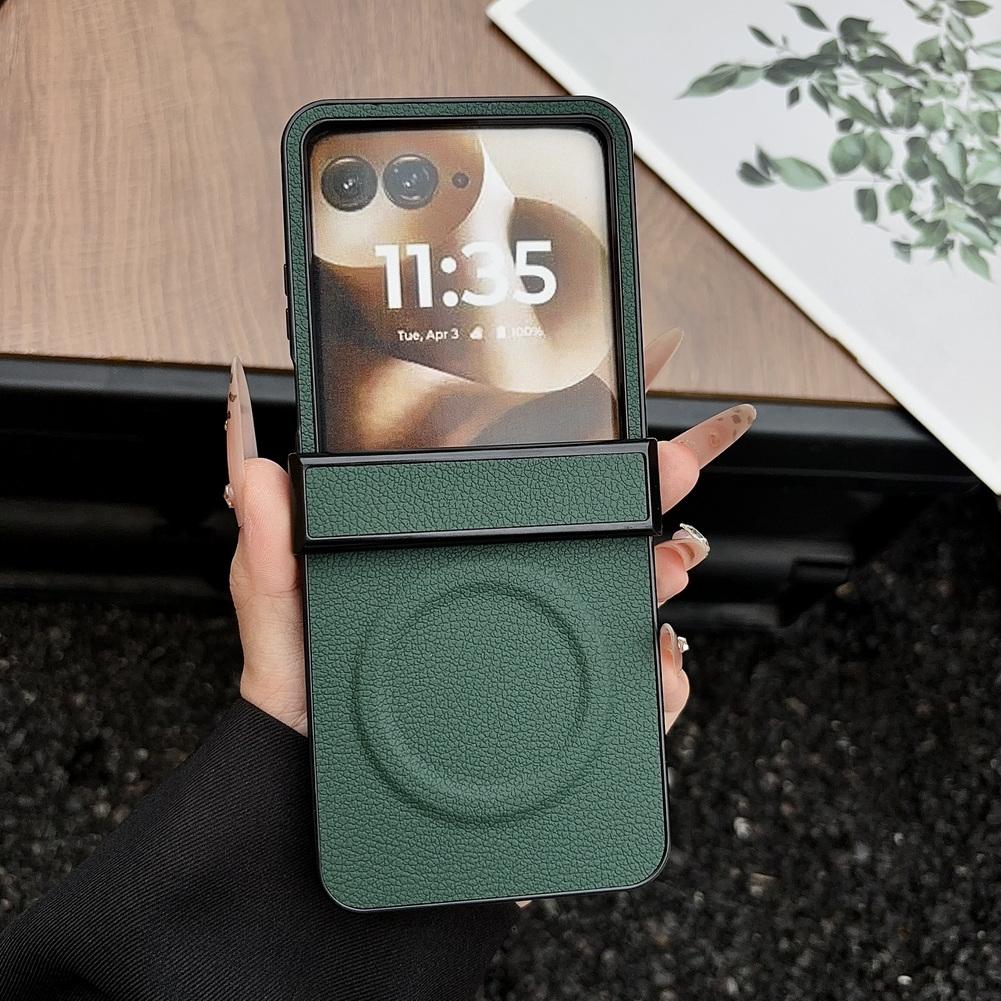 Leather Magnetic Phone Case For Motorola Razr 70 Ultra 70 Moto Razr 60 Ultra 60 50 2026 Slim Hinge Protective Cover