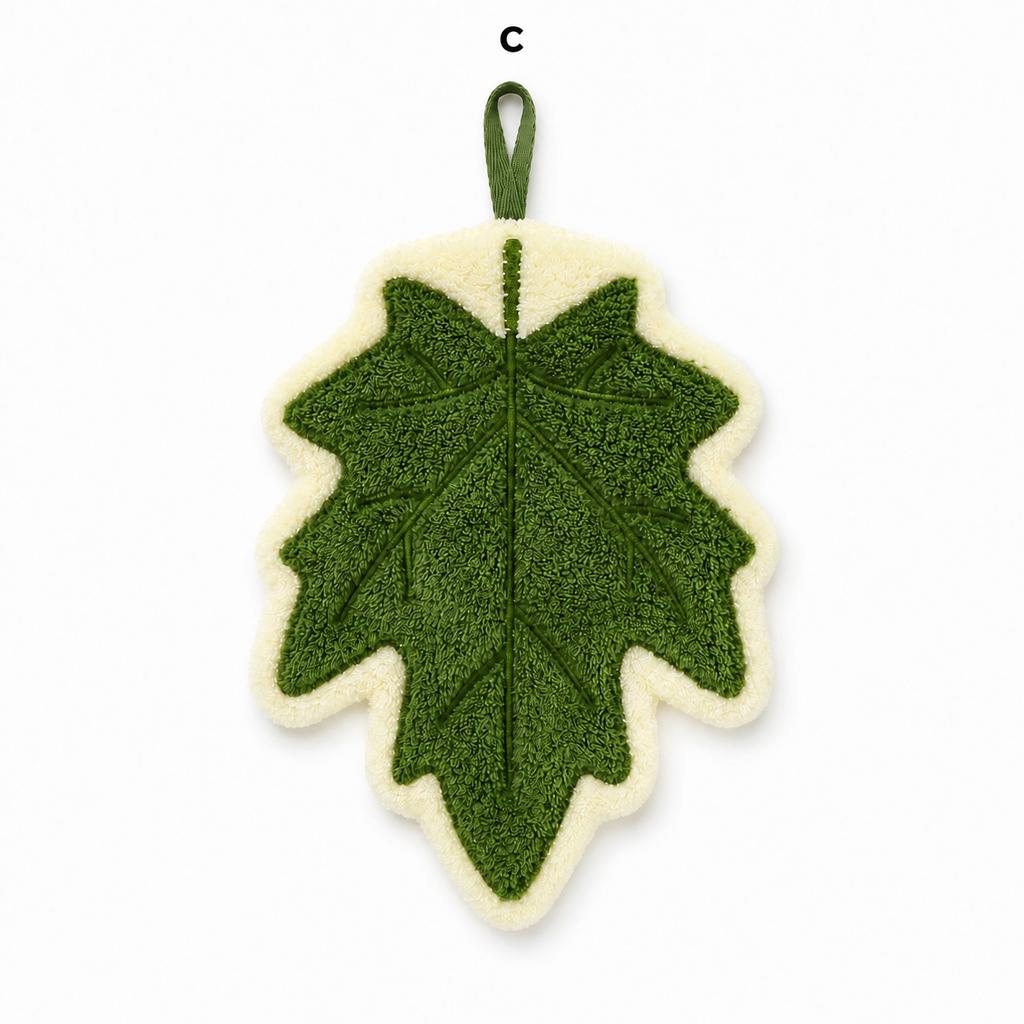 Banana Leaf Hanging Hand Towel Soft Absorbent Wipe Cloth for Kitchen Bathroom Face Hands Tableware and Home Decoration