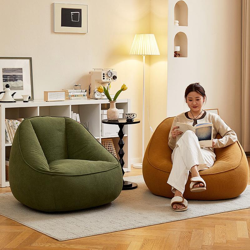 Single Bean Bag Sofa Living Room Sofas Frameless Lazy Sofa Chair with Filler Relax Soft Comfort Sofas Bedroom Relaxing Furniture