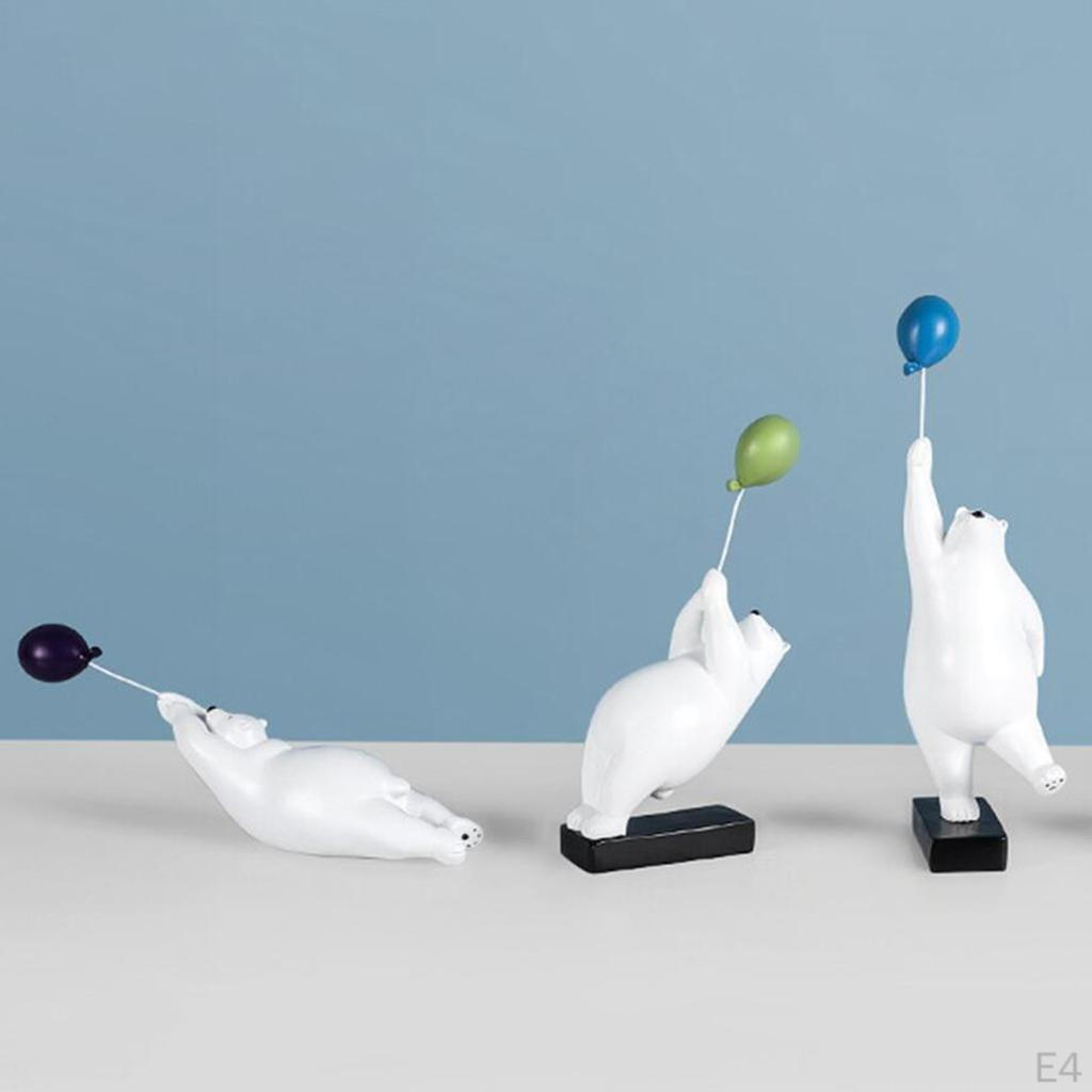 Figura Adorno Escultura Regalo Con Globo de Resina