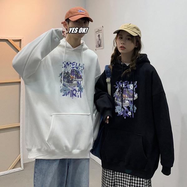 2026 Spring/Autumn Korean Style Couple's Casual Hooded Sweatshirt - Trendy Hong Kong Pullover.