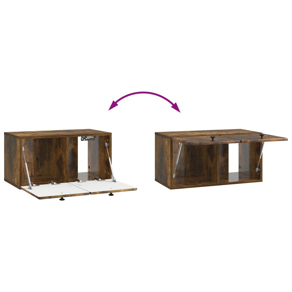Wall Mounted TV Cabinet 59.5 x 31 x 30 cm Smoked Oak